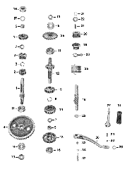 Tabulka 19 Převodovka (ozubená kola a hřídele)