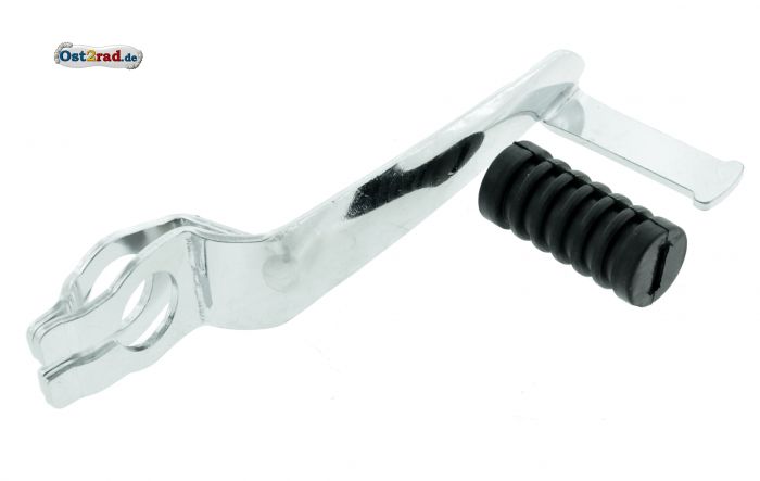 Řadící páka včetně gumového návleku, pochromovaná SIMSON S50