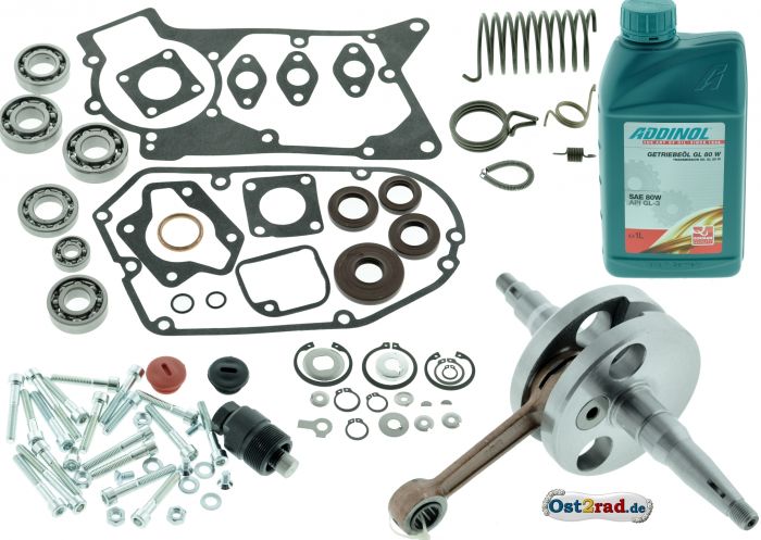 Sada pro generální orpavu motoru Simson S51 KR51 SR50, klika, ložiska, těsnění