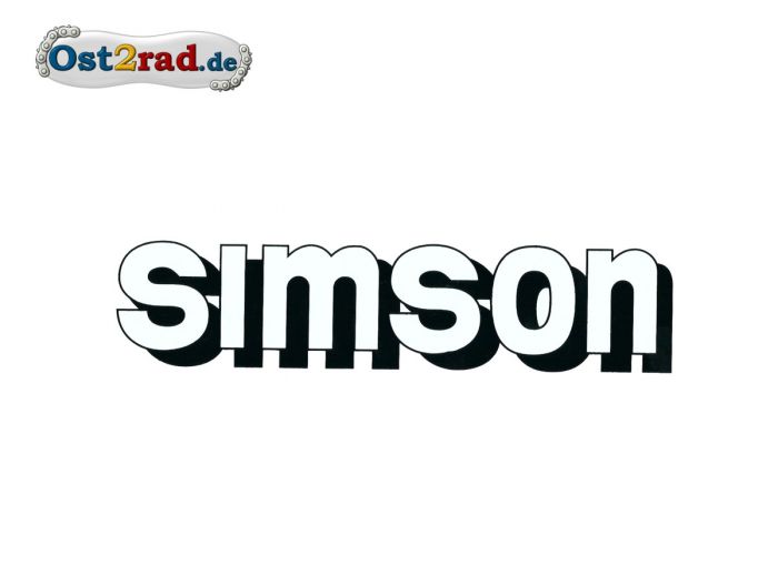 Samolepka Simson na nádrž bílá