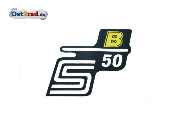 Samolepka, nálepka pro boční kryt S50 B žlutá 