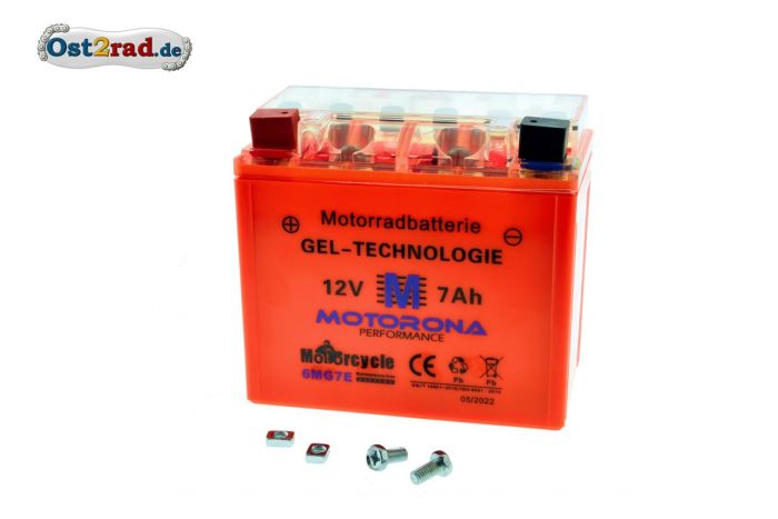 Baterie akumulátor 12V 7Ah AGM gel  MZ ETZ 250 a ETZ 251,  bezúdržbová