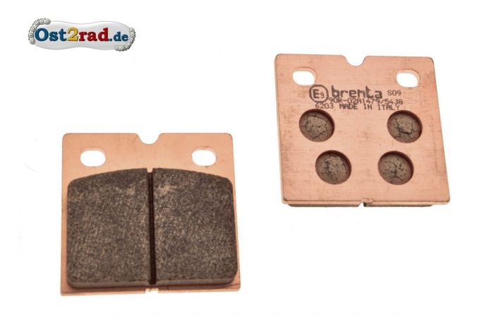 Brzda destičky BRENTA MZ ETZ 125 150 250 251, SINTER, homologace