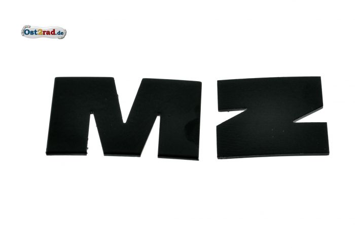 Písmena M a Z , hliník, černá