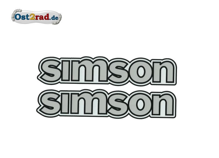 Samolepka nádrž  Simson S50 stříbrná