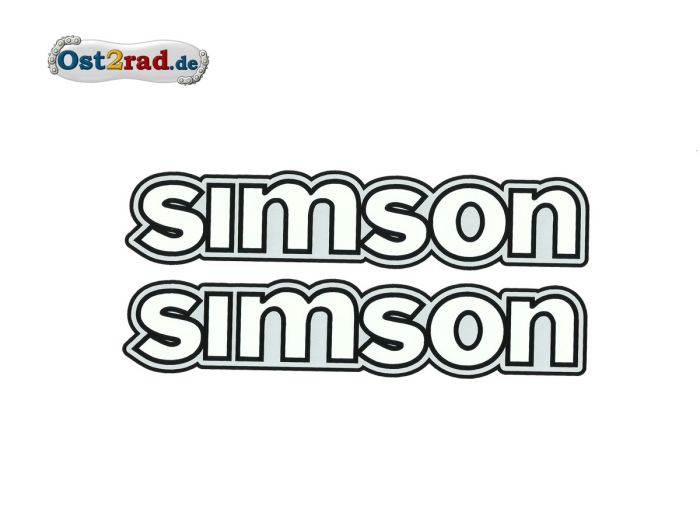 Samolepka nádrž Simson S50 bílá