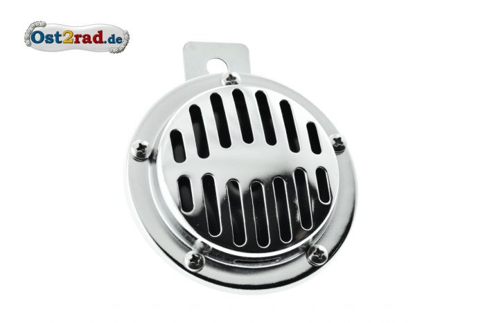 Klakson houkačka chrom AWO IWL RT MZ ES ETZ TS Jawa 12V 90mm
