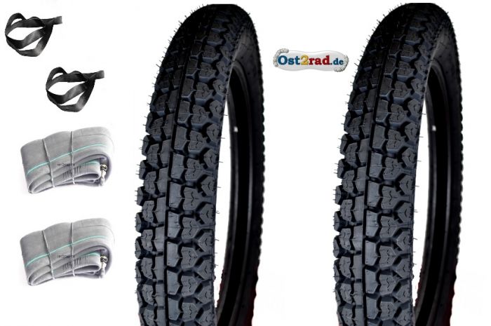 Pneu pneumatika 18  Mitas  MZ ETZ 250 H-03 Klassik 2,75+3,50-18 sada