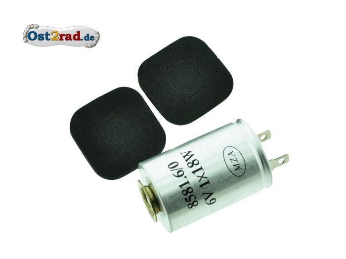 Přerušovač blinkrů 6V 1x18W Simson SR4 KR51 Vogelserie s blinkry na řídítkách