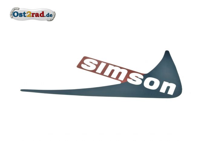 Samolepka čeveno modrá nádrž pravá strana SIMSON S53 S83 CX