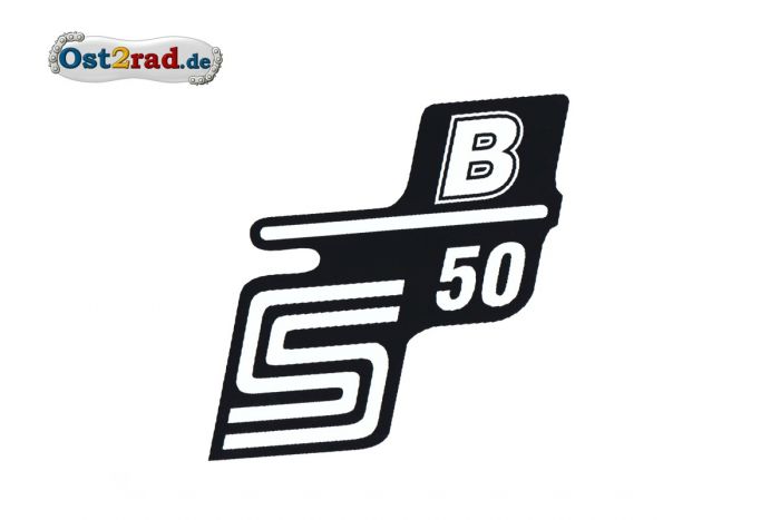 Samolepka na kastlík Simson S50 B bílá