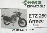 Katalog dílů MZ ETZ 250 armádní model, ETZ250/A