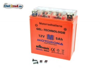 Baterie akumulátor gel Simson S50 S51 SR50 12V 5Ah bezúdržbový