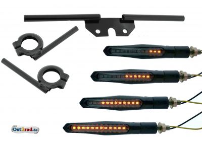 Blinkr běžící LED 12V  Simson S50 S51 černá, sada