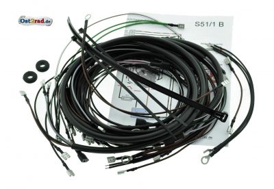 Kabeláž, elektroinstalace, kabelový svazek Simson S51/1 B 12V  s mechanickým přerušovačem