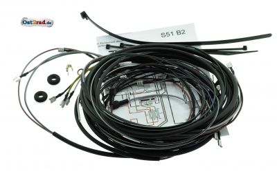 Kabeláž, elektroinstalace, kabelový svazek Simson S51 B2 6V  elektronické zapalování