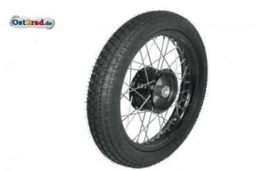 Kolo komplet pneu černá 3,25-16 Simson S50, S51, Alu nerez