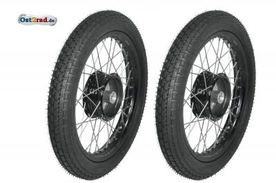 Kolo komplet  Riesa silniční, černá Simson S50 S51 Vogelserie