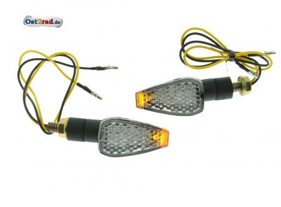 LED blinkr 2 ks M8 pro Simson S50 S51 čiré, s homologací
