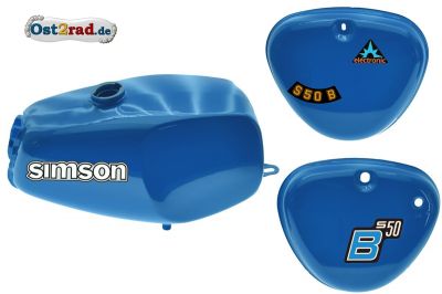 Nádrž kastlík sada Simson S50 B, S51, buvol, středně modrá