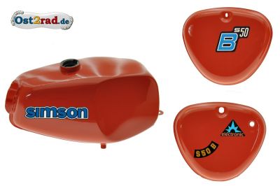 Nádrž kastlík sada Simson S50 S51, buvol, červená