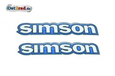 Nádrž samolepka Simson S50 bílá modrá černá sada