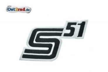 Nášivka Simson S51 100x76mm černo-bílá