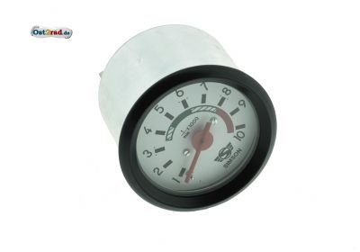 Otáčkoměr Simson S51 S53 12V, bílý ciferník s logem