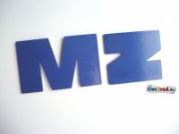 Písmena M a Z , modrá barva