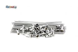 Sada špice, paprsky , dráty, výplet čtyřlístek  M4 148mm MZ ES ETS TS ETZ chrom, 36 ks