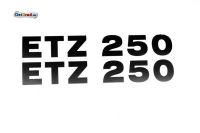 Samolepka MZ ETZ250 černá na postranní kastlík  2 ks