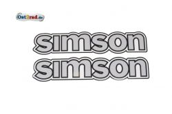 Samolepka nádrž  Simson S50 stříbrná