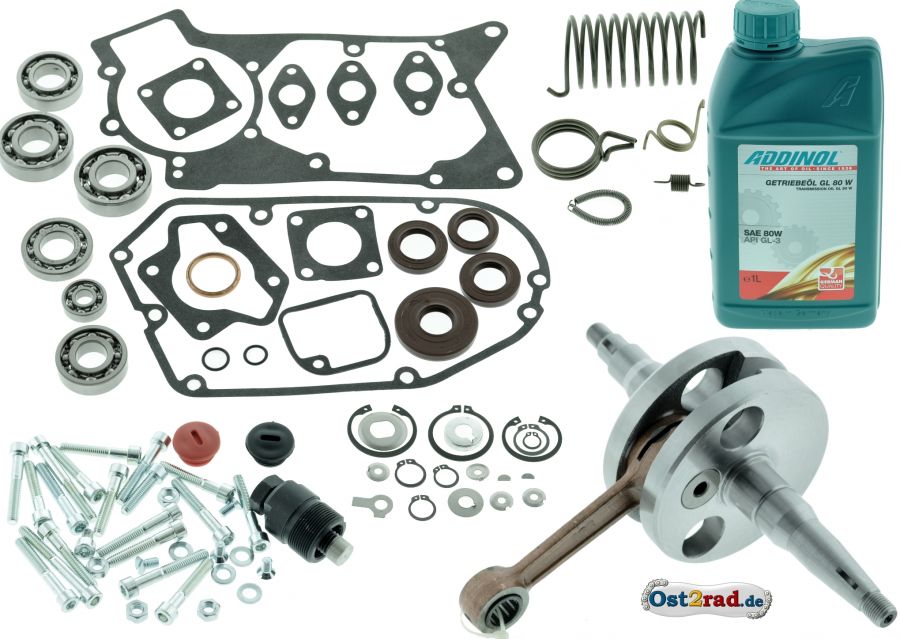 Sada pro generální orpavu motoru Simson S51 KR51 SR50, klika, ložiska, těsnění