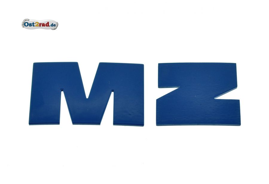Písmena M a Z , modrá barva