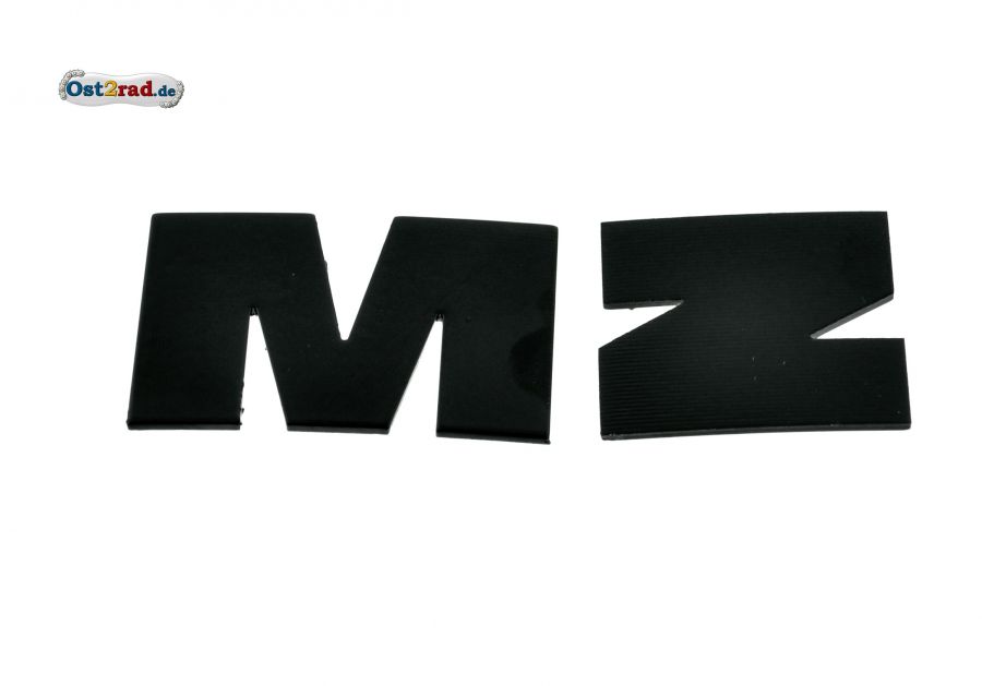 Písmena M a Z , hliník, černá