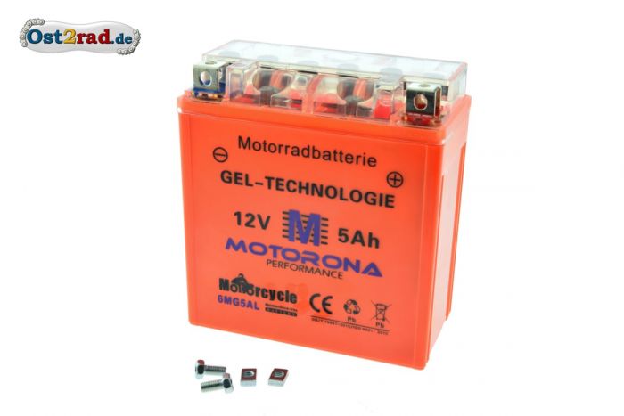 Baterie akumulátor gel Simson S50 S51 SR50 12V 5Ah bezúdržbový