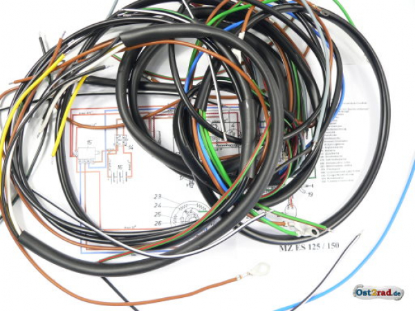 Elektroinstalace kabeláž svazek  MZ ES 150 šroubované kontakty