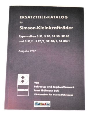 Katalog náhradních dílů Simson S51, S70, SR50, SR80