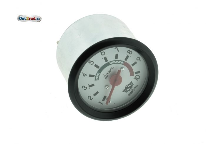 Otáčkoměr Simson S51 S53 12V, bílý ciferník s logem
