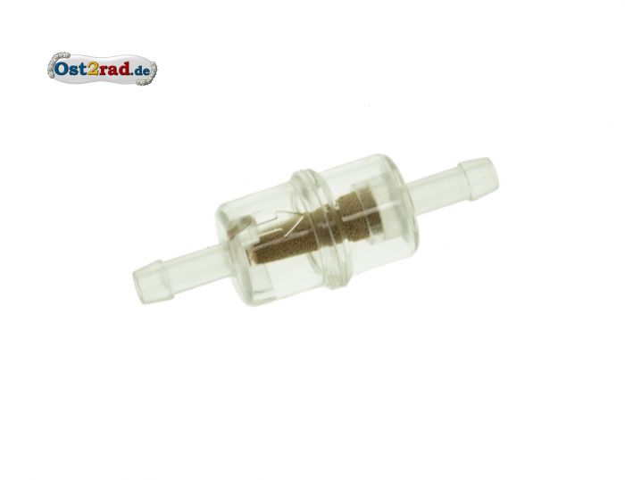 Palivový filtr malý plast mosaz granulát 6 mm