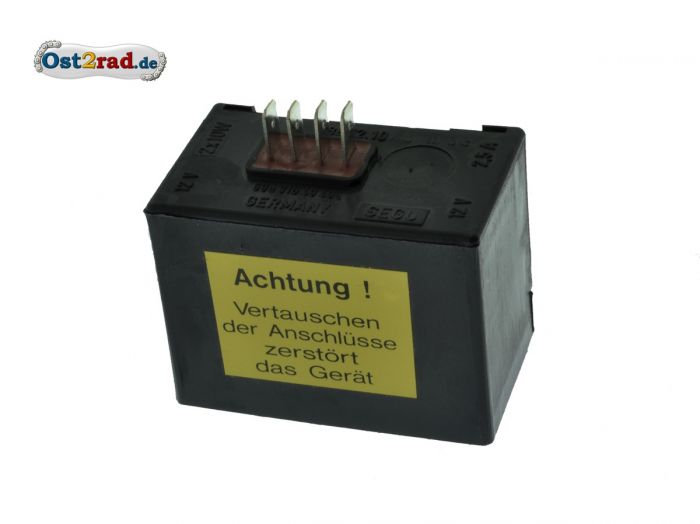 Regulátor dobíjení a přerušovač blinkrů (ELBA) 12V Simson  SR50 SR80 XGE,XCE (blinkry  2x10W) se startérem, gelová baterie