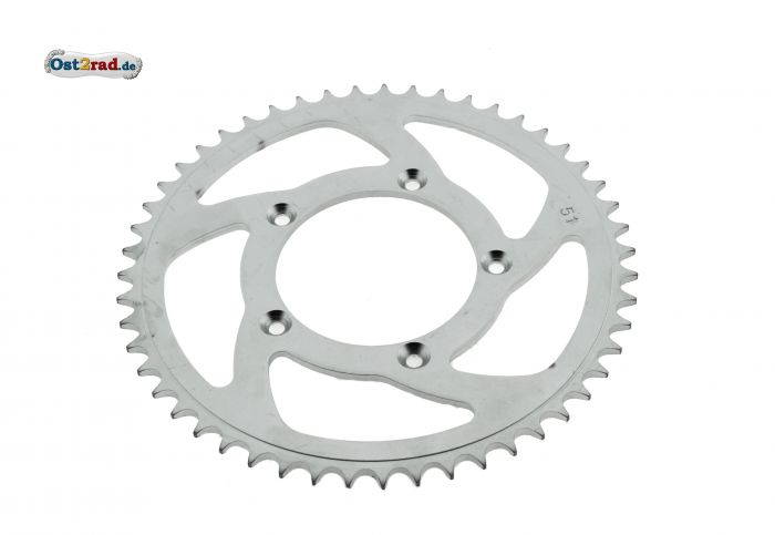 Řetězové kolo 51 zubů mofa 25 km/h Simson S53, SR50
