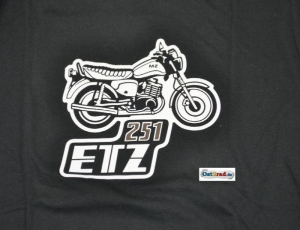 Tričko T-Shirt MZ ETZ 251 černé